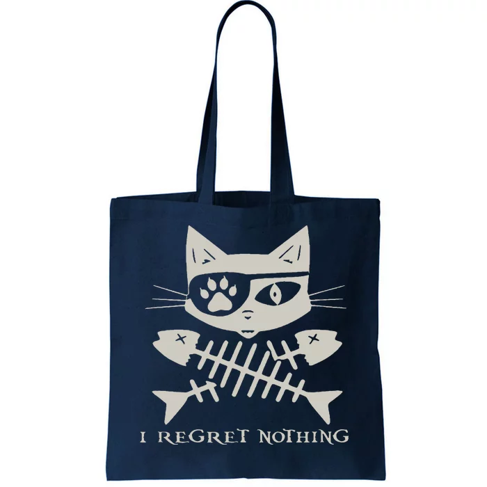 Pirate Cat Skull And Crossbones Tote Bag