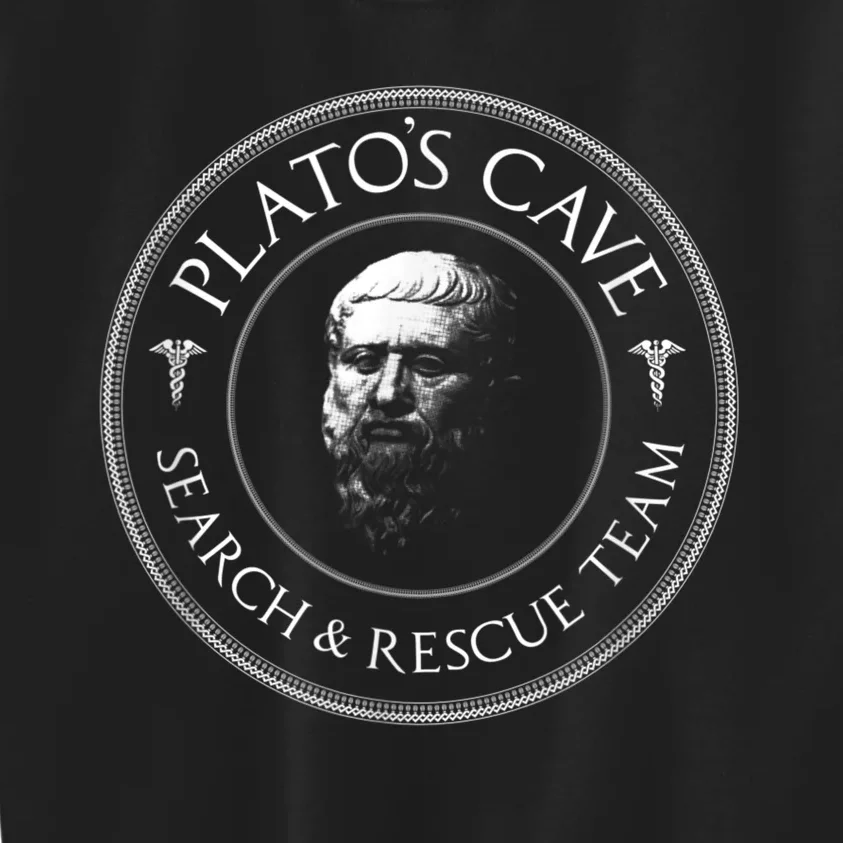 Plato's Cave Search & Rescue Team Philosophy Kids Sweatshirt