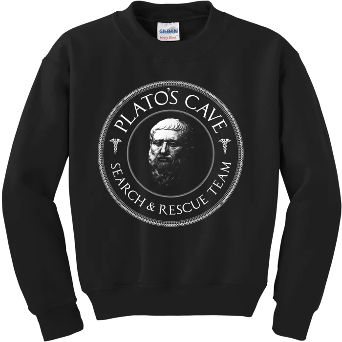 Plato's Cave Search & Rescue Team Philosophy Kids Sweatshirt