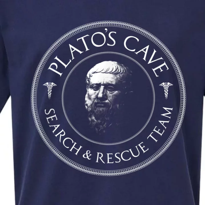 Plato's Cave Search & Rescue Team Philosophy Sueded Cloud Jersey T-Shirt