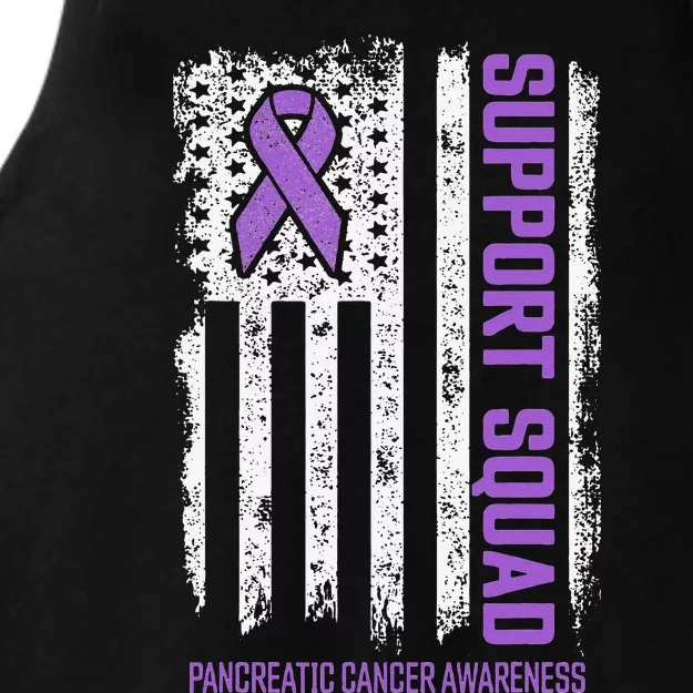 Pancreatic Cancer Support Squad Pancreatic Cancer Awareness Ladies Tri-Blend Wicking Tank