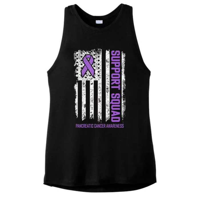 Pancreatic Cancer Support Squad Pancreatic Cancer Awareness Ladies Tri-Blend Wicking Tank