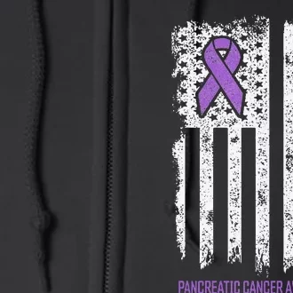 Pancreatic Cancer Support Squad Pancreatic Cancer Awareness Full Zip Hoodie