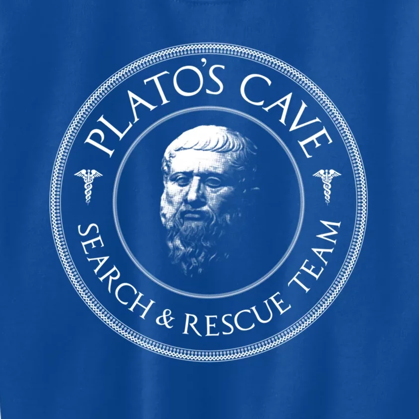 Plato's Cave Search And Rescue Team Funny Philosopher Gift Kids Sweatshirt