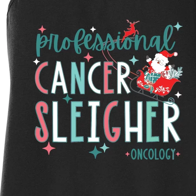 Professional Cancer Sleigher Oncology Nurse Christmas Women Women's Racerback Tank