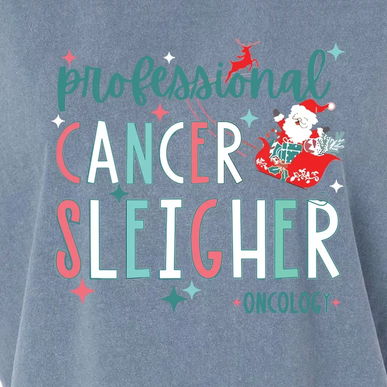 Professional Cancer Sleigher Oncology Nurse Christmas Women Garment-Dyed Women's Muscle Tee