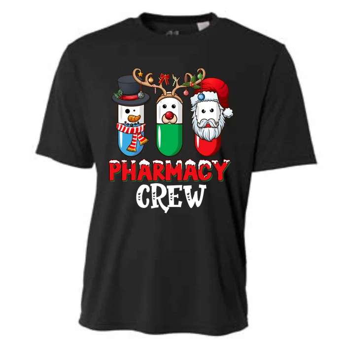 Pharmacy Crew Santa Claus Pills Pharmacist Christmas Pajama Gift Cooling Performance Crew T-Shirt