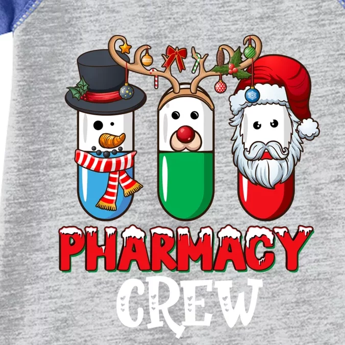 Pharmacy Crew Santa Claus Pills Pharmacist Christmas Pajama Gift Infant Baby Jersey Bodysuit