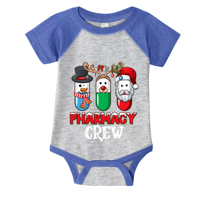 Pharmacy Crew Santa Claus Pills Pharmacist Christmas Pajama Gift Infant Baby Jersey Bodysuit