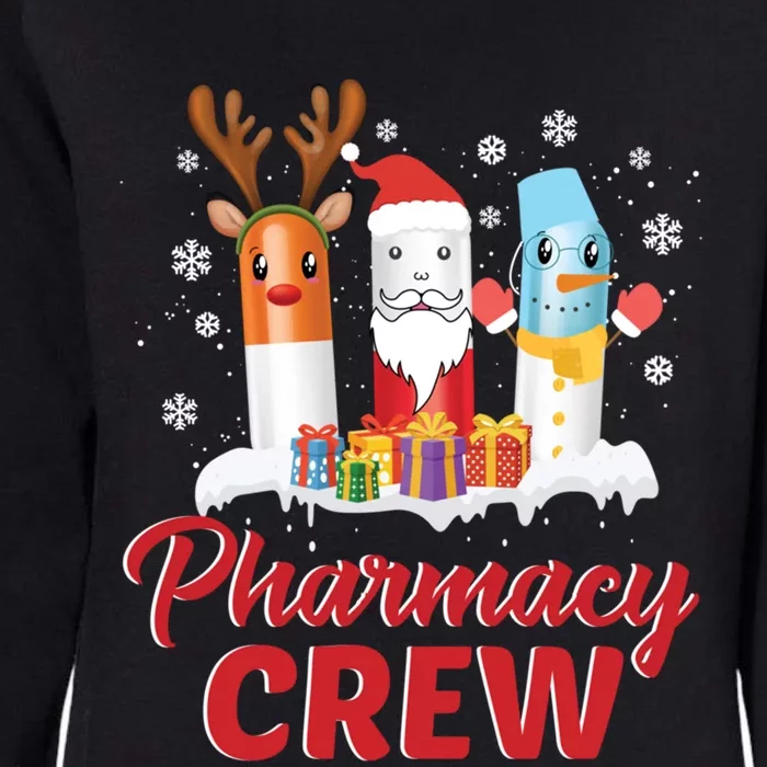 Pharmacy Crew Santa Claus Reindeer Pill Xmas Pharmacist Gift Womens California Wash Sweatshirt