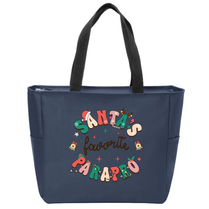 Paraprofessional Christmas Santa Claus Xmas Holiday Season Zip Tote Bag