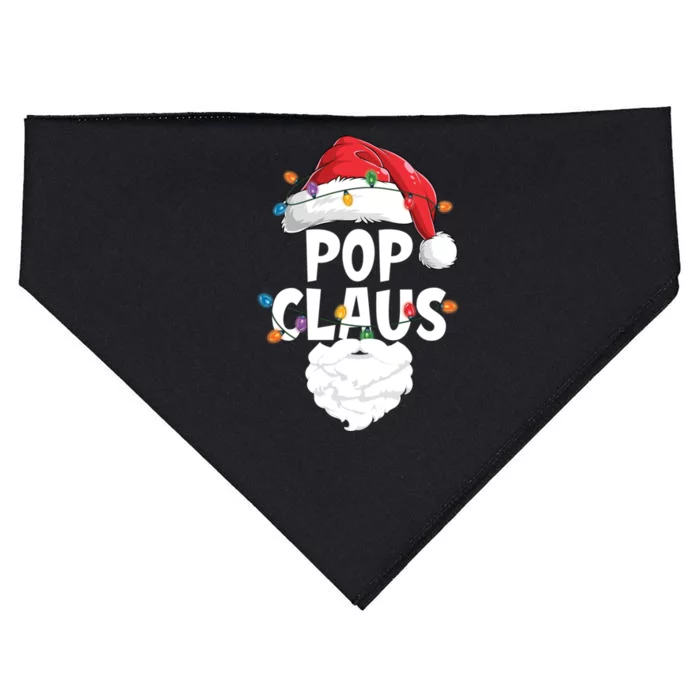 Pop Claus Santa Funny Christmas Pajama Matching Family Meaningful Gift USA-Made Doggie Bandana