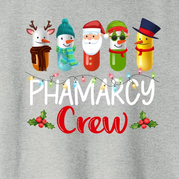 Pharmacy Crew Santa Reindeer Pharmacist Technician Christmas Meaningful Gift Women's Crop Top Tee