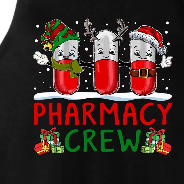 Pharmacy Crew Santa Xmas Pharmacy Tech Christmas Pajama Gift Ladies Tri-Blend Wicking Tank