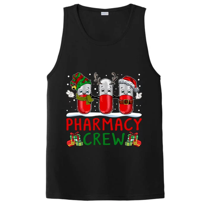 Pharmacy Crew Santa Xmas Pharmacy Tech Christmas Pajama Gift Performance Tank