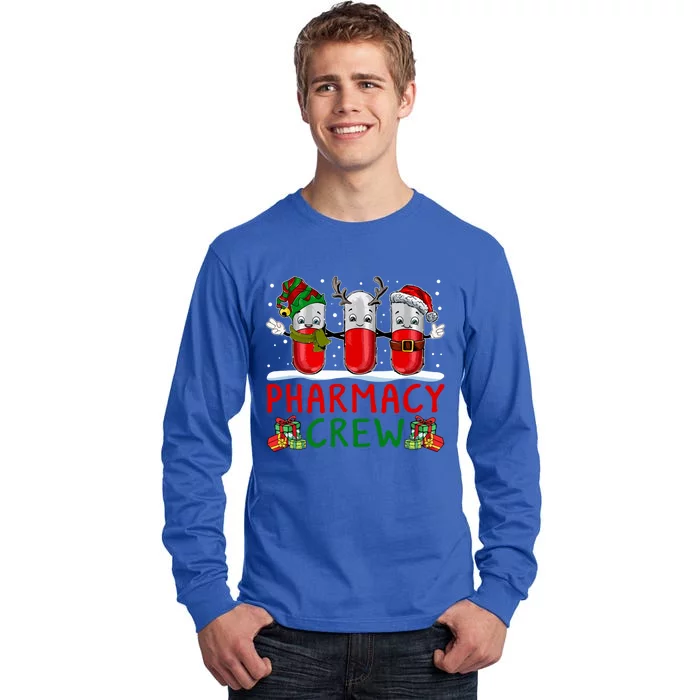 Pharmacy Crew Santa Xmas Pharmacy Tech Christmas Pajama Gift Tall Long Sleeve T-Shirt