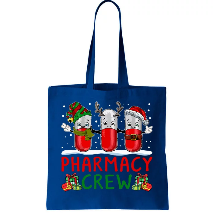 Pharmacy Crew Santa Xmas Pharmacy Tech Christmas Pajama Gift Tote Bag