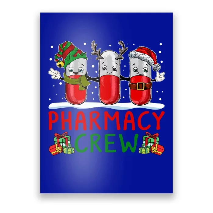 Pharmacy Crew Santa Xmas Pharmacy Tech Christmas Pajama Gift Poster