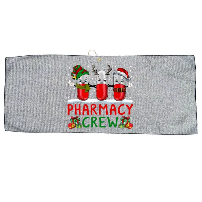 Pharmacy Crew Santa Xmas Pharmacy Tech Christmas Pajama Gift Large Microfiber Waffle Golf Towel