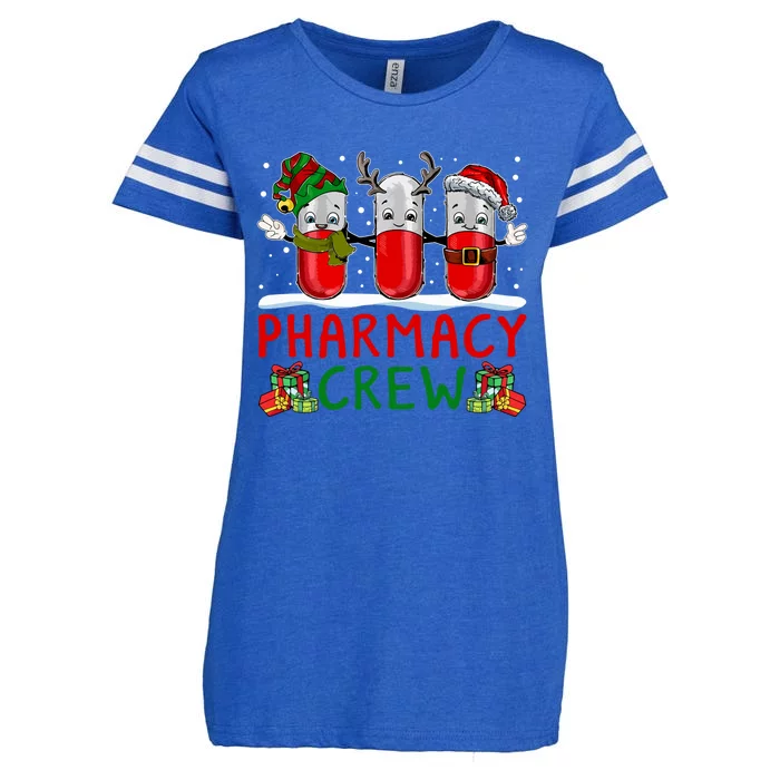 Pharmacy Crew Santa Xmas Pharmacy Tech Christmas Pajama Gift Enza Ladies Jersey Football T-Shirt