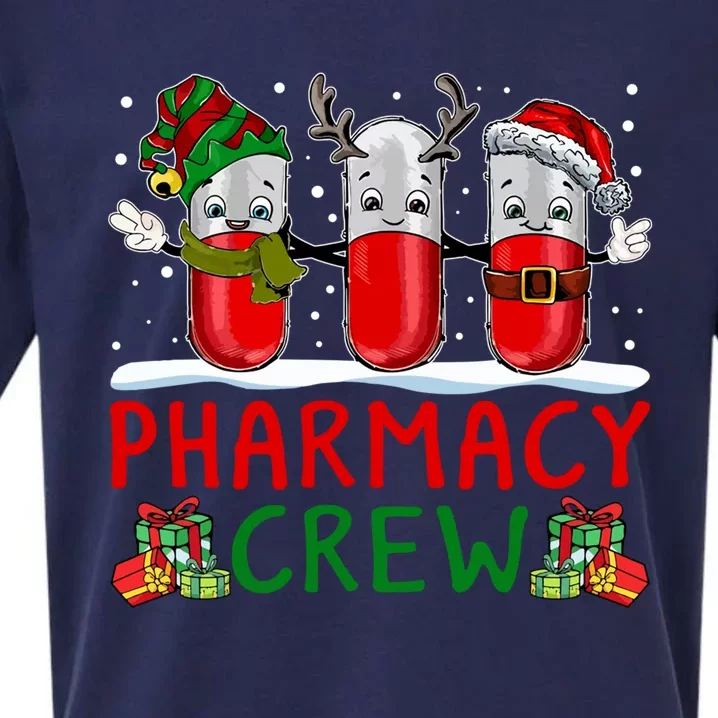 Pharmacy Crew Santa Xmas Pharmacy Tech Christmas Pajama Gift Sueded Cloud Jersey T-Shirt