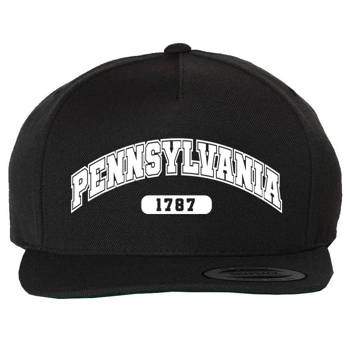 Pennsylvania Collegiate Style 1787 Wool Snapback Cap