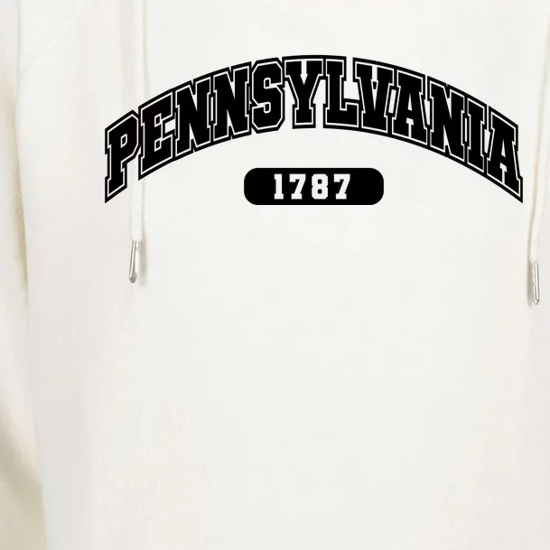 Pennsylvania Collegiate Style 1787 Womens Funnel Neck Pullover Hood