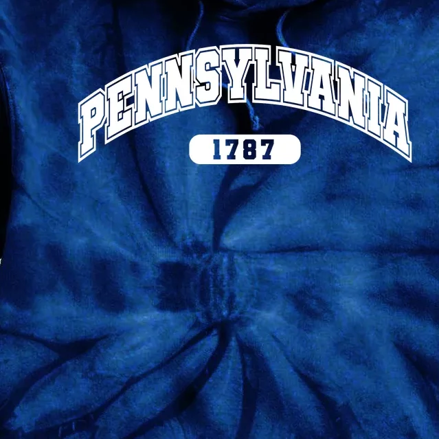 Pennsylvania Collegiate Style 1787 Tie Dye Hoodie