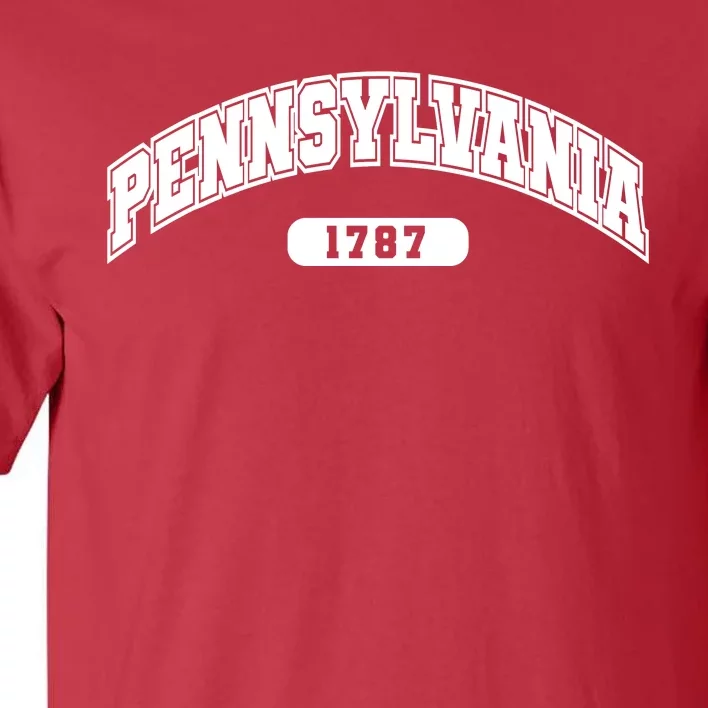 Pennsylvania Collegiate Style 1787 Tall T-Shirt