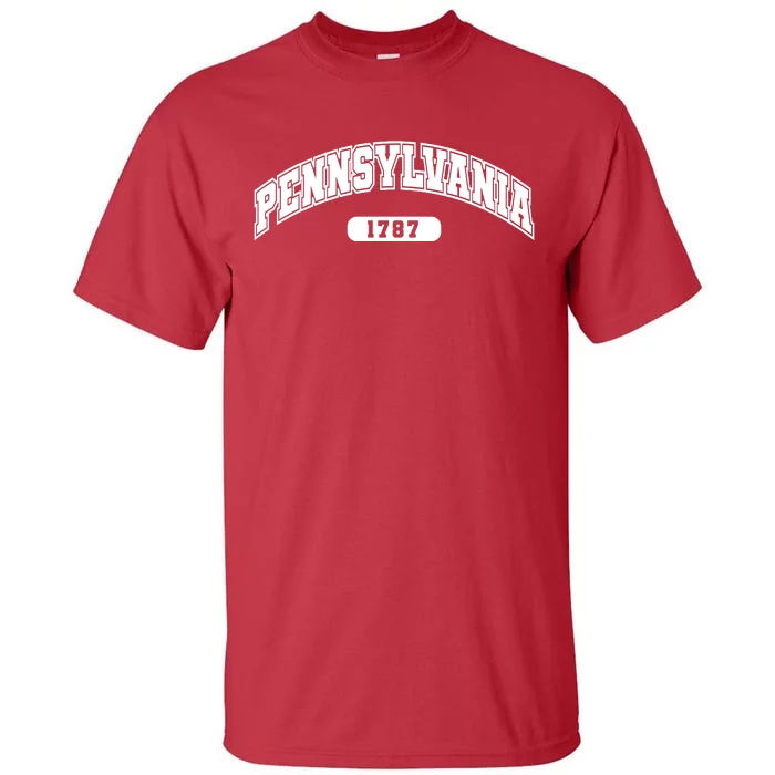 Pennsylvania Collegiate Style 1787 Tall T-Shirt