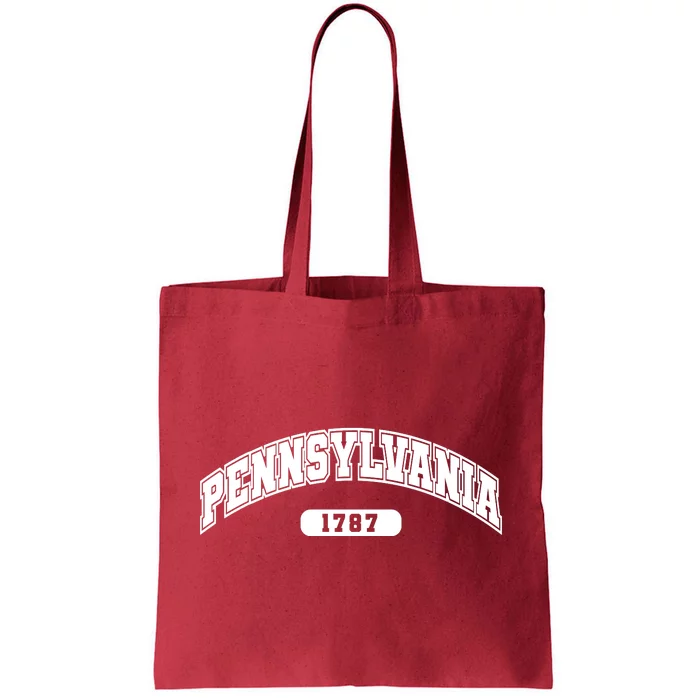 Pennsylvania Collegiate Style 1787 Tote Bag