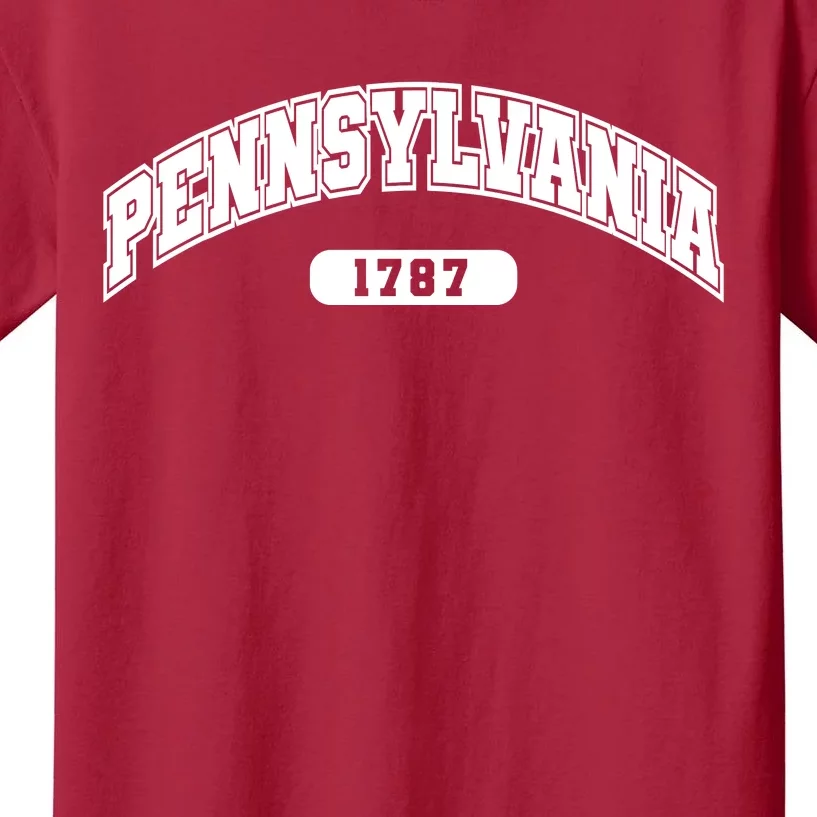 Pennsylvania Collegiate Style 1787 Kids T-Shirt