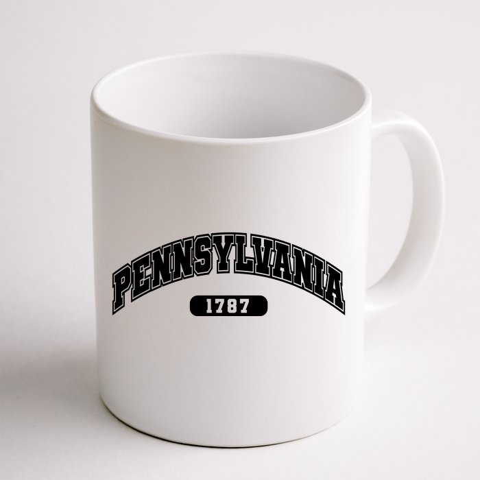 Pennsylvania Collegiate Style 1787 Front & Back Coffee Mug