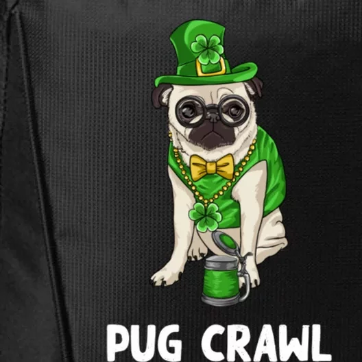 Pug Crawl St Patrick's Day Ing Bar Bartender Funny Cool Gift City Backpack