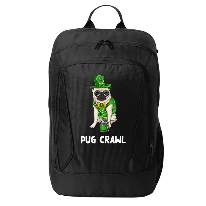 Pug Crawl St Patrick's Day Ing Bar Bartender Funny Cool Gift City Backpack