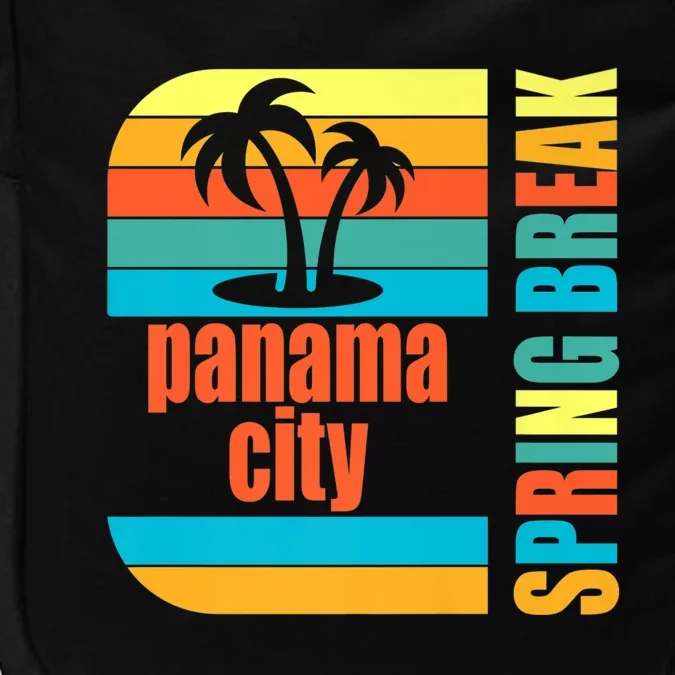 Panama City Spring Break High School Retro Beach Graphic  Premium Impact Tech Backpack