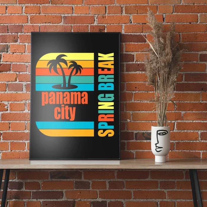 Panama City Spring Break High School Retro Beach Graphic  Premium Poster