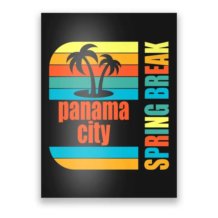 Panama City Spring Break High School Retro Beach Graphic  Premium Poster