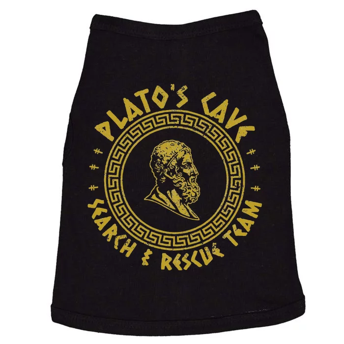 Platos Cave Search And Rescue Teams Funny Philosophy Doggie Tank