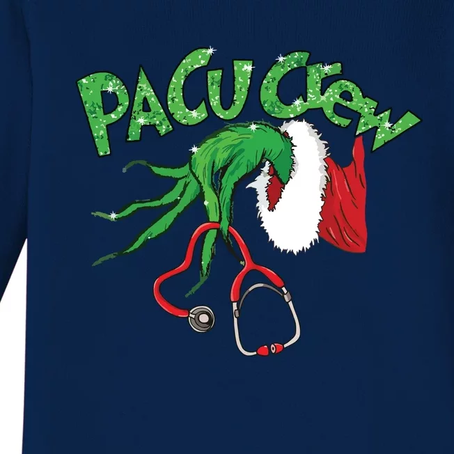 Pacu Crew Stethoscope Christmas Xmas Nurse Nursing Pajamas Baby Long Sleeve Bodysuit