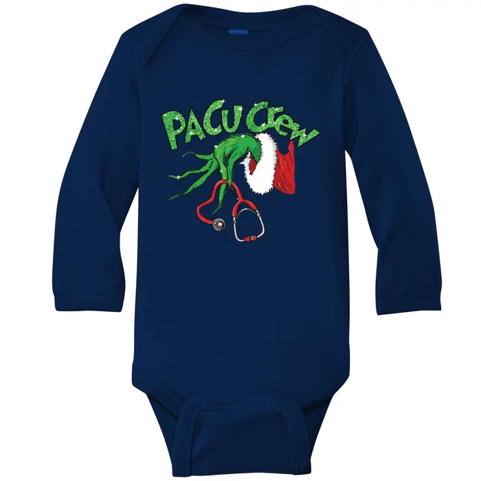 Pacu Crew Stethoscope Christmas Xmas Nurse Nursing Pajamas Baby Long Sleeve Bodysuit