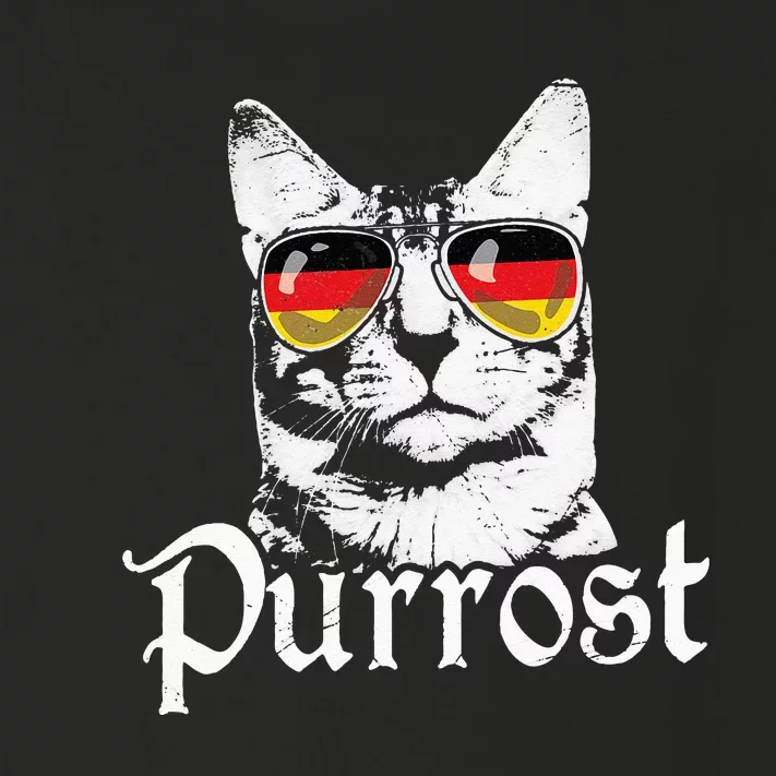 Purrost Cat Sunglasses German Flag Germany Prost Oktoberfest Toddler Long Sleeve Shirt