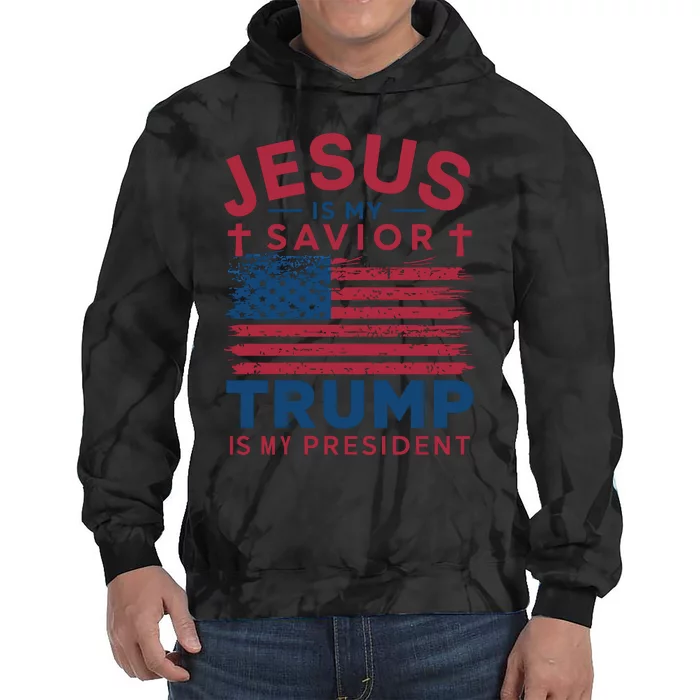 Patriotic Christian Support Graphic Tie Dye Hoodie