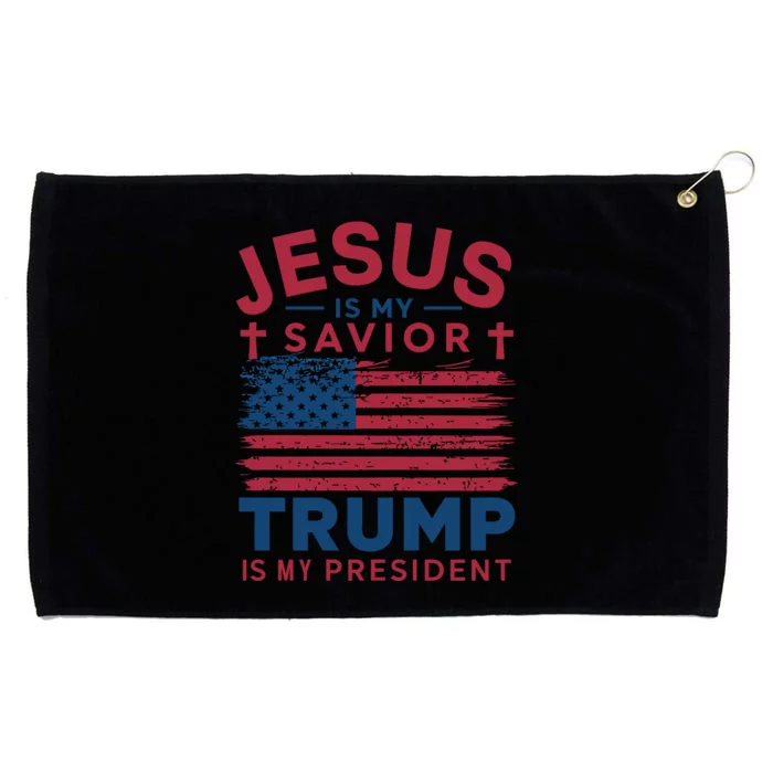 Patriotic Christian Support Graphic Grommeted Golf Towel