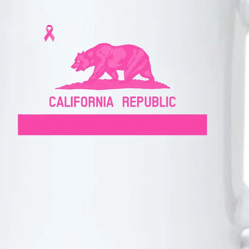 Pink California State CA Flag Breast Cancer Awareness Month Black Color Changing Mug