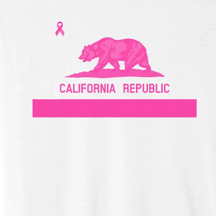 Pink California State CA Flag Breast Cancer Awareness Month ChromaSoft Performance T-Shirt