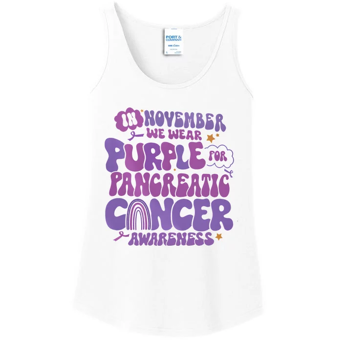 Pancreatic Cancer Support In November We Wear Purple Ladies Essential Tank