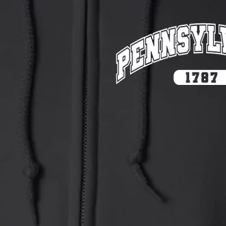 Pennsylvania Collegiate Style 1787 Full Zip Hoodie