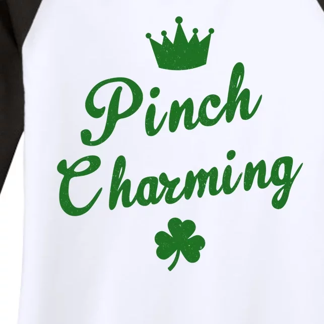 Pinch Charming St Patricks Day Women's Tri-Blend 3/4-Sleeve Raglan Shirt