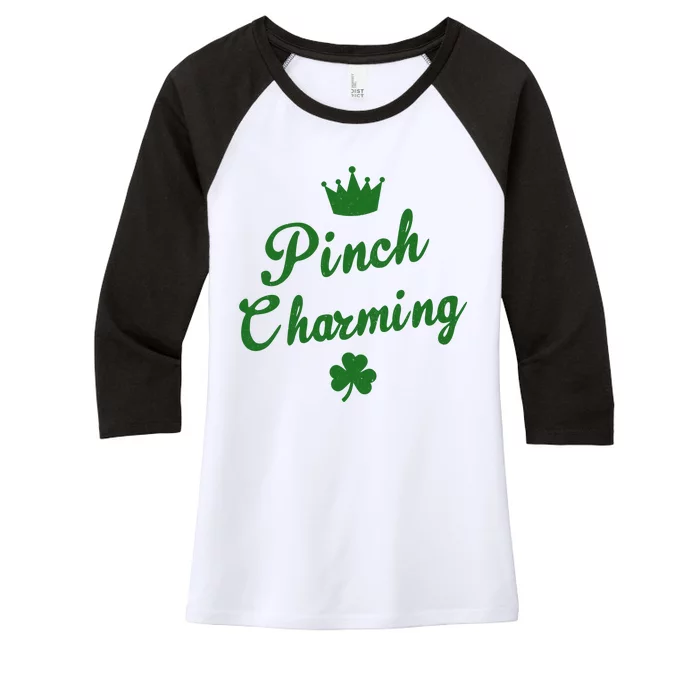 Pinch Charming St Patricks Day Women's Tri-Blend 3/4-Sleeve Raglan Shirt